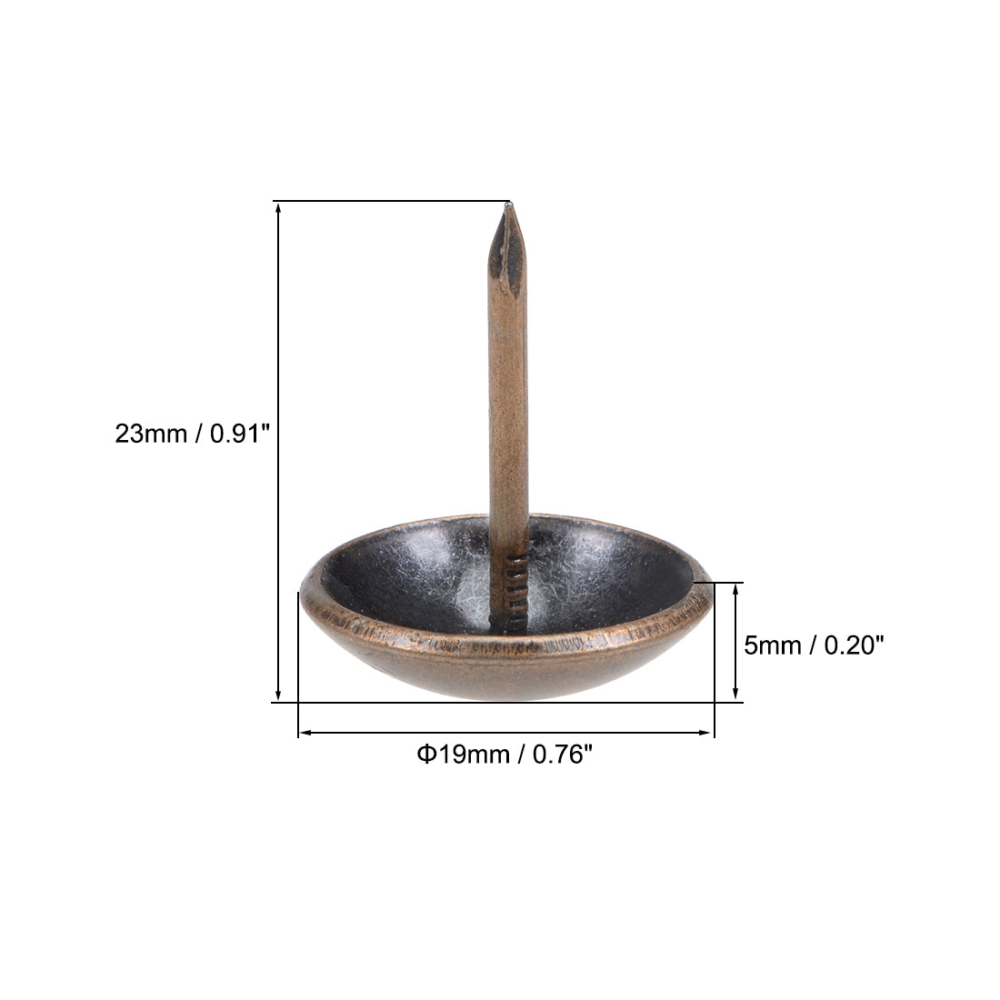 Harfington Upholstery Nails Tacks Antique Round Thumb Push Pins 30 Pcs