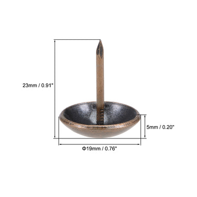 Harfington Upholstery Nails Tacks Antique Round Thumb Push Pins 100 Pcs