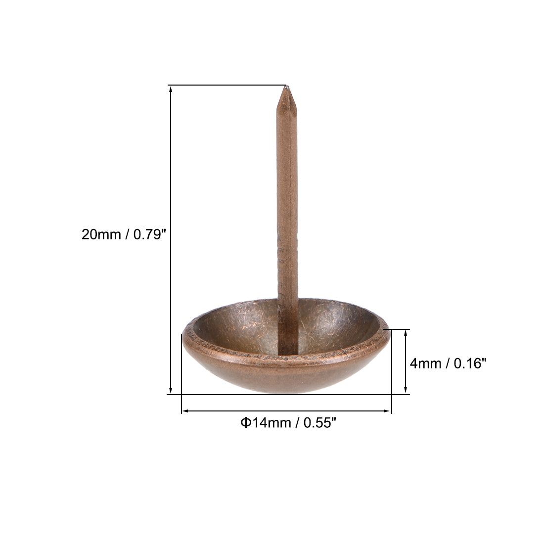 Harfington Upholstery Nails Tacks Antique Round Thumb Push Pins 100 Pcs