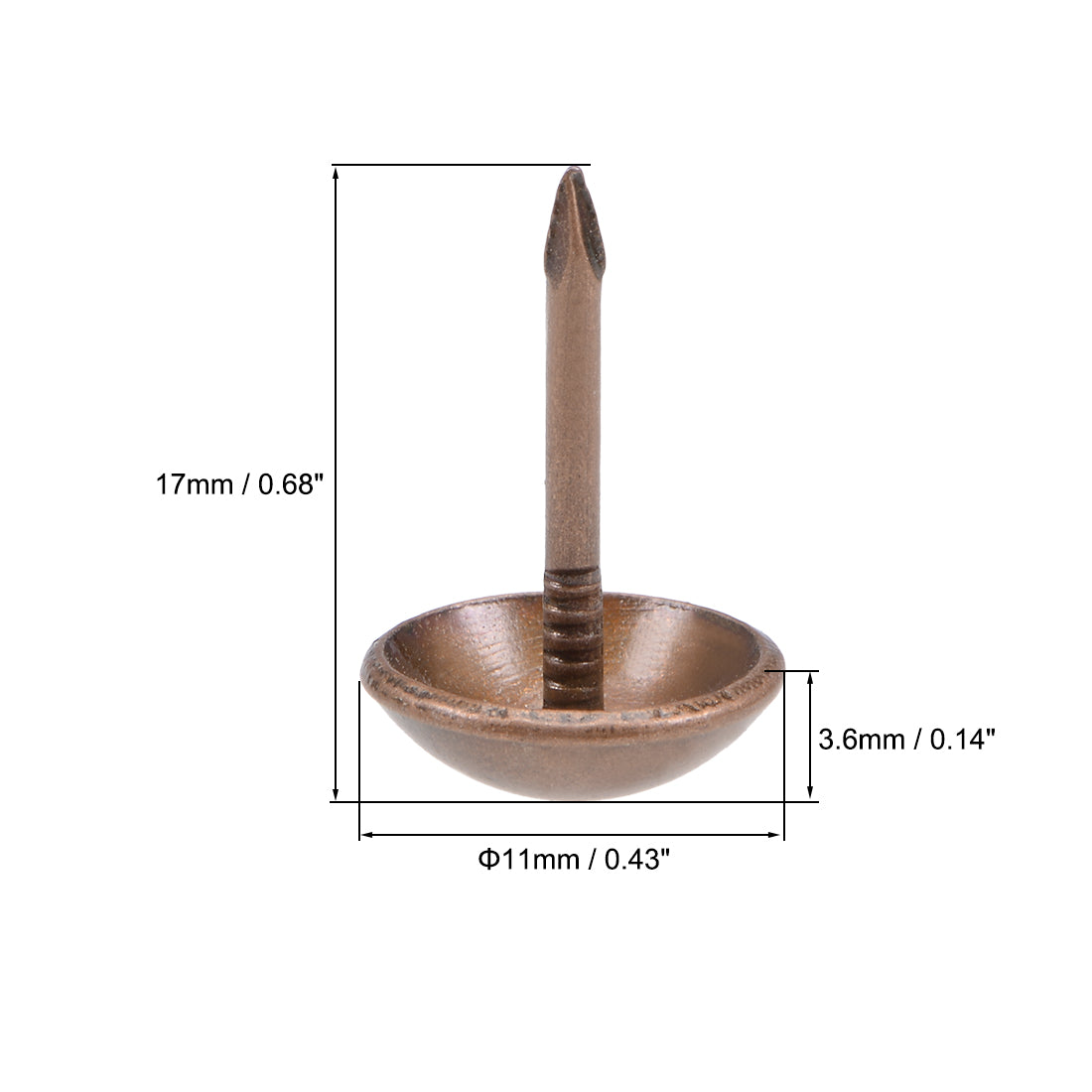 Harfington Upholstery Nails Tacks Antique Round Thumb Push Pins 40 Pcs