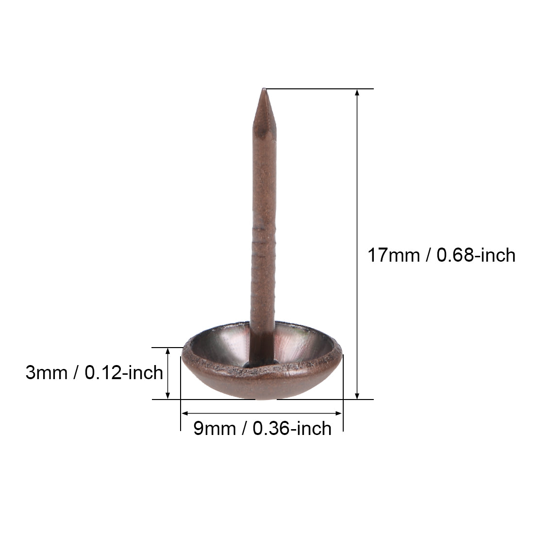 Harfington Upholstery Nails Tacks Antique Round Thumb Push Pins 100 Pcs