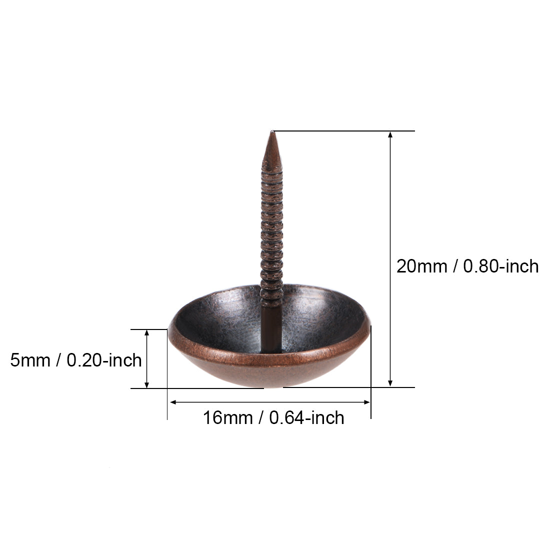 Harfington Upholstery Nails Tacks Antique Round Thumb Push Pins 100 Pcs