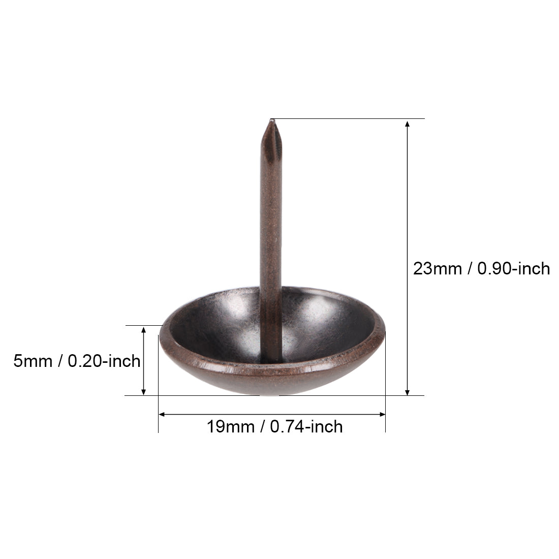 Harfington Upholstery Nails Tacks Antique Round Thumb Push Pins 80 Pcs