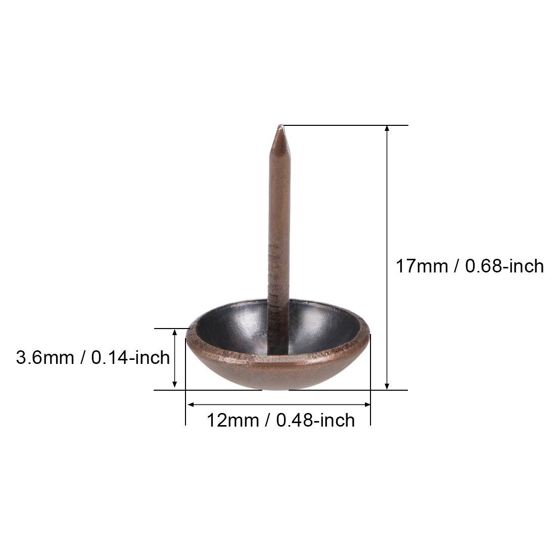 Harfington Upholstery Nails Tacks Antique Round Thumb Push Pins 40 Pcs