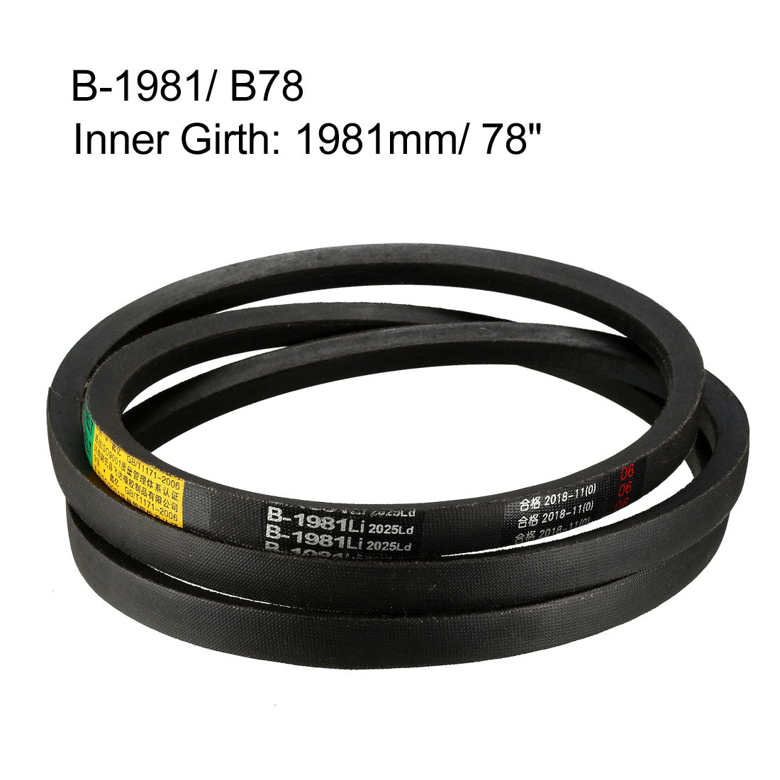 Harfington Drive V-Belts Inner Girth Industrial Rubber Transmission Belt