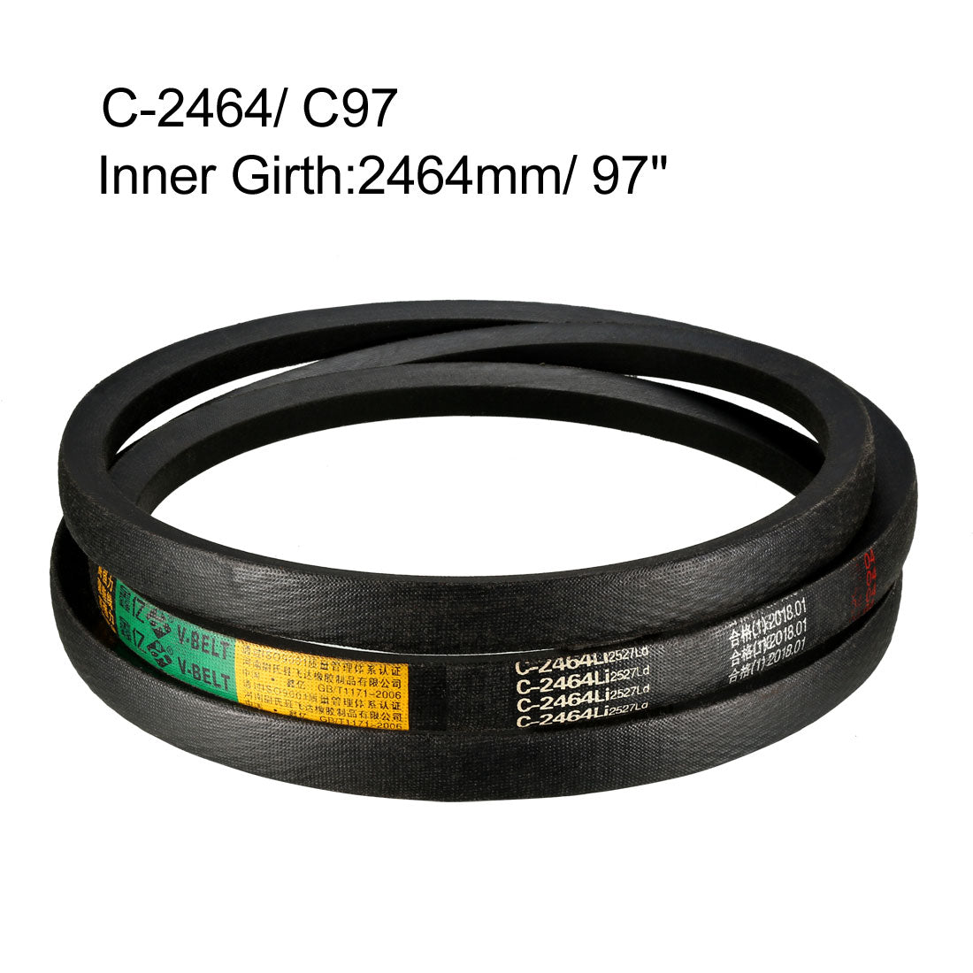 Harfington Drive V-Belts Inner Girth Industrial Rubber Transmission Belts