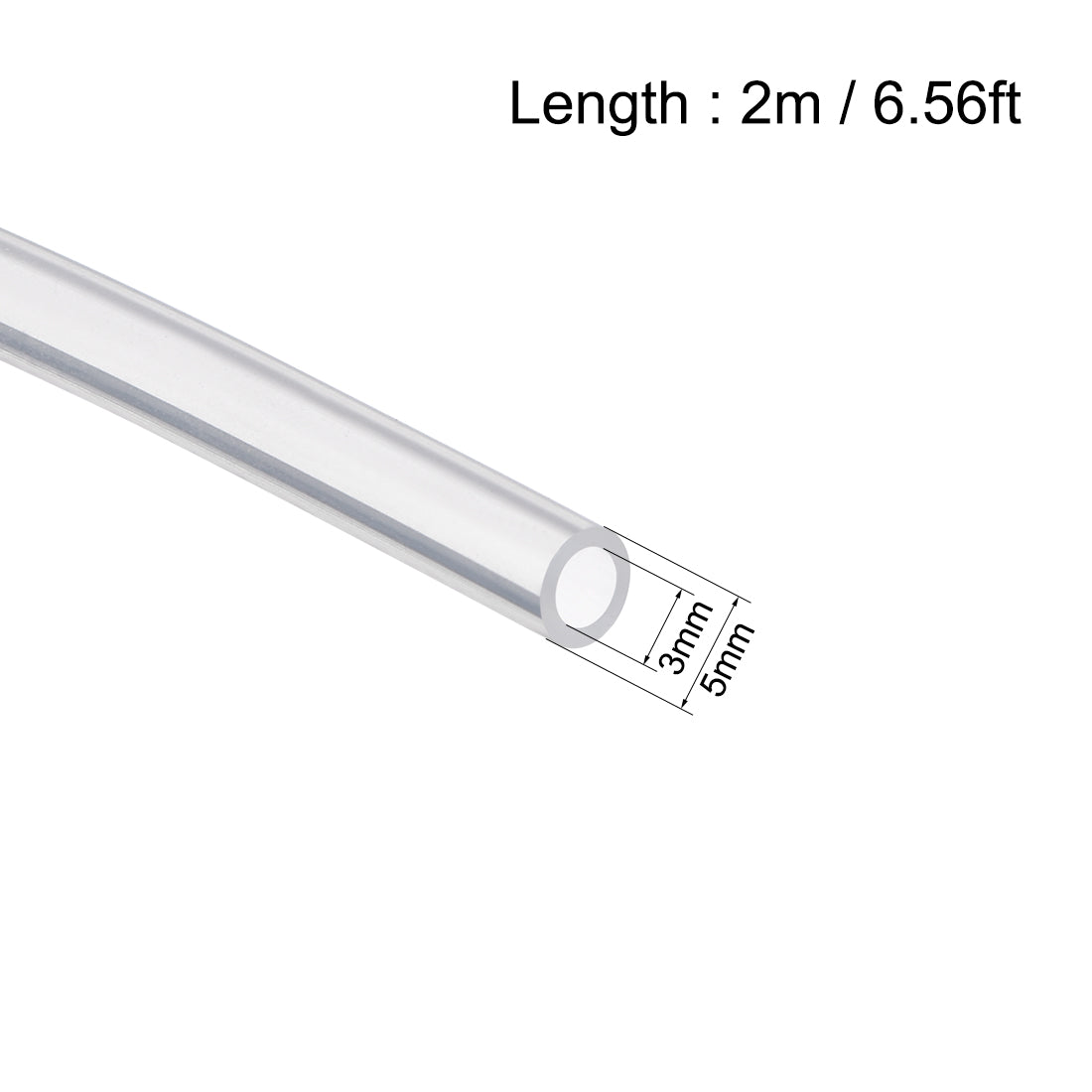 Harfington Silicone Tubing Silicone Rubber Tube Air Hose Pipe for Pump Transfer