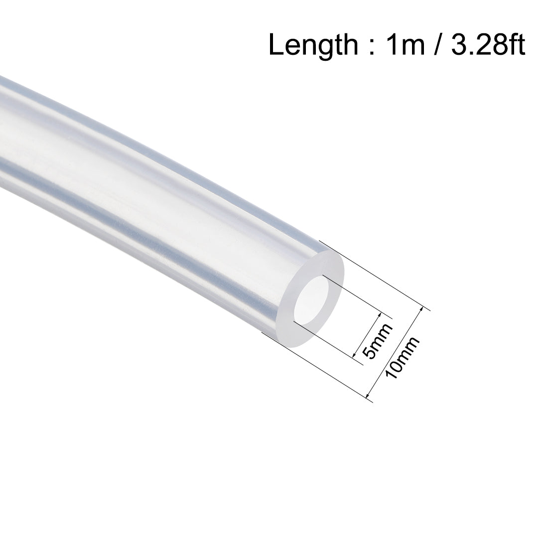 Harfington Silicone Tubing Silicone Rubber Tube Air Hose Water Pipe for Pump Transfer
