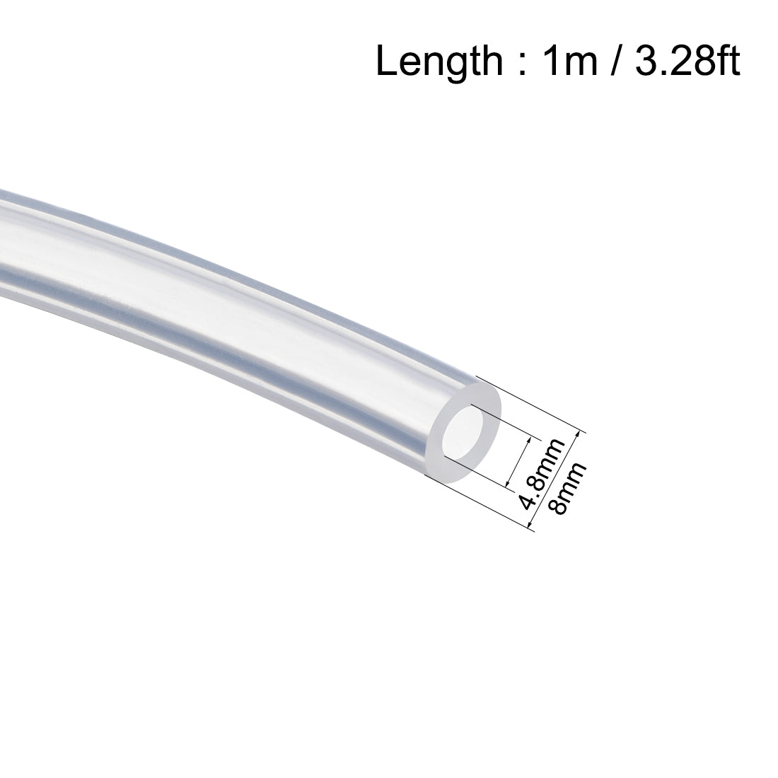 Harfington Silicone Tubing Silicone Rubber Tube Air Hose Water Pipe for Pump Transfer