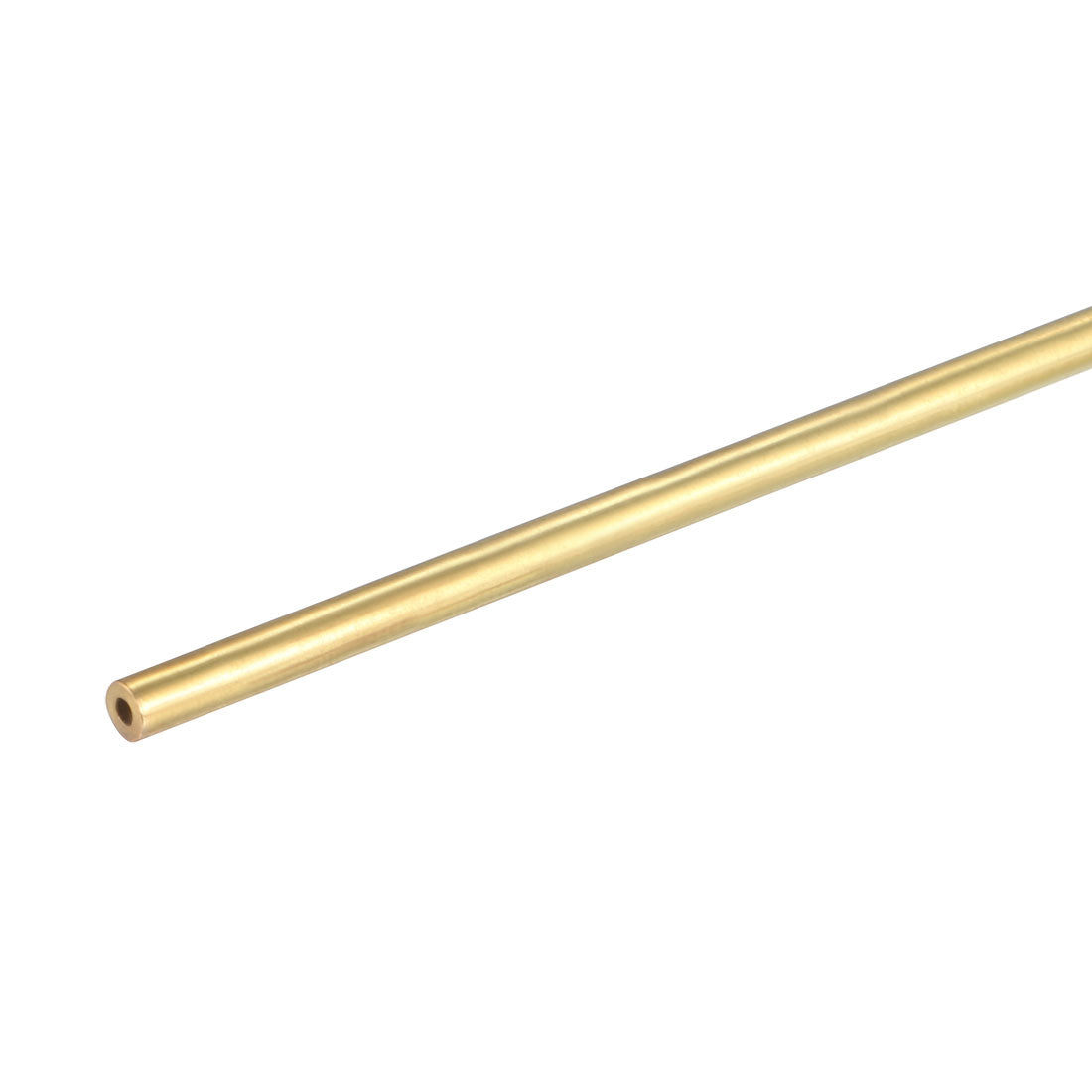 Harfington 0.8mm x 2mm x 500mm Brass Pipe Tube Round Bar Rod