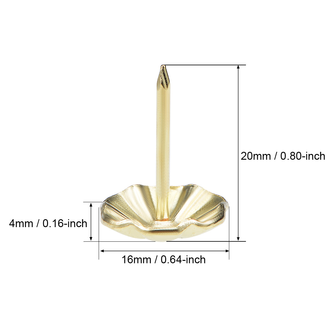 Harfington Upholstery Nails Tacks Antique Thumb Push Pins 15Pcs