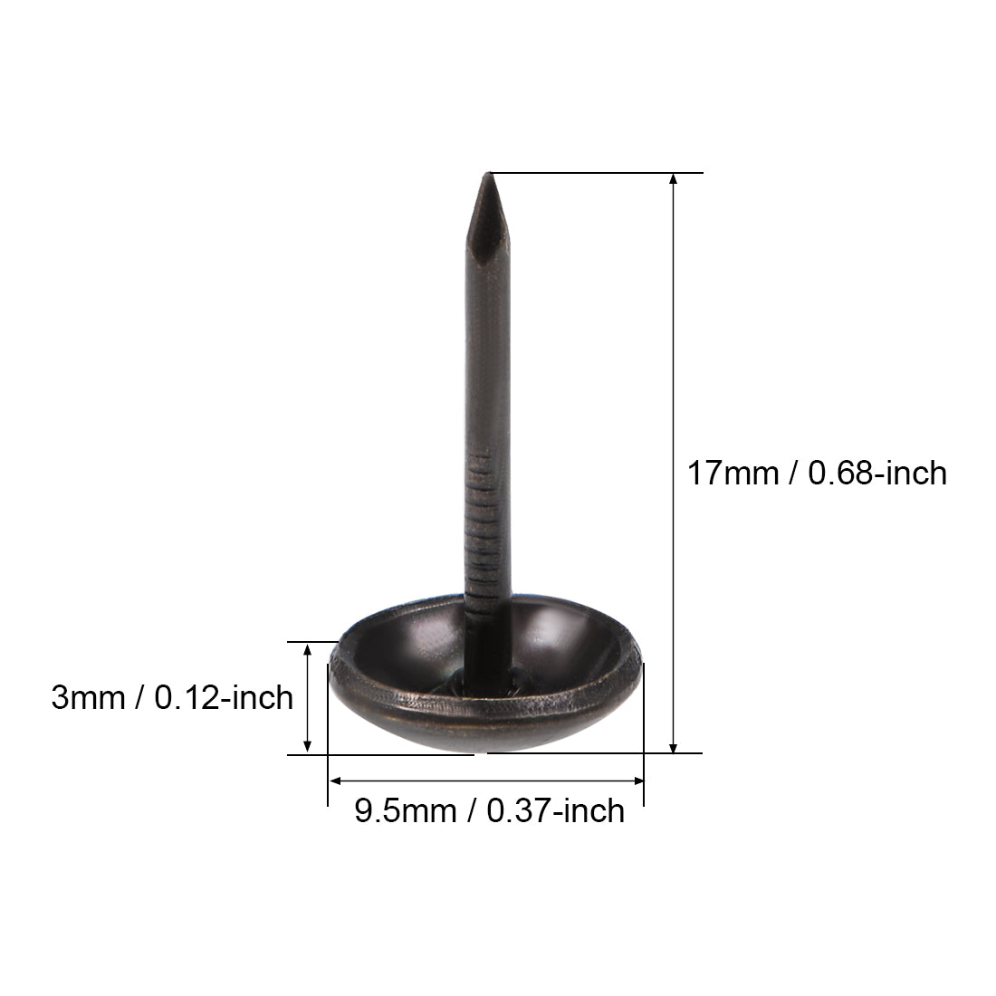 Harfington Upholstery Nails Tacks Antique Round Thumb Push Pins 50Pcs