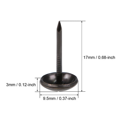 Harfington Upholstery Nails Tacks Antique Round Thumb Push Pins 100Pcs