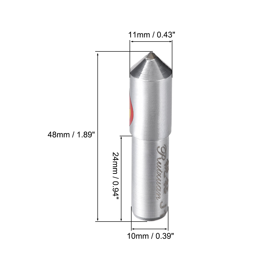 Harfington Diamond Grinding Wheel Dresser 10mm X 24mm Single Point Surface Dressing Tool