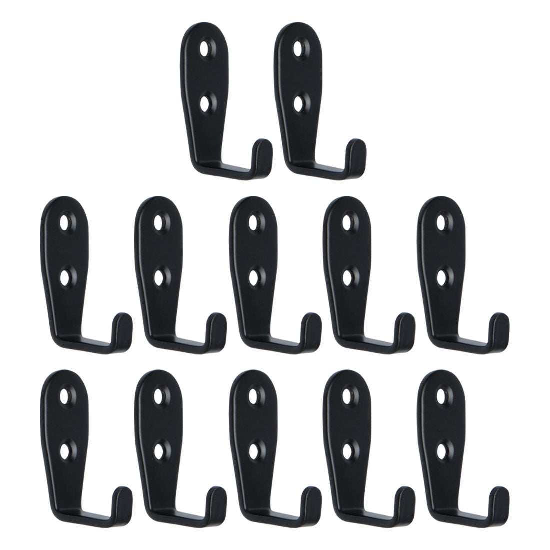 Harfington 12pcs Wall Hooks Stainless Steel 62mm Hook Coat Hat Bag Towel Wall DIY Hanger