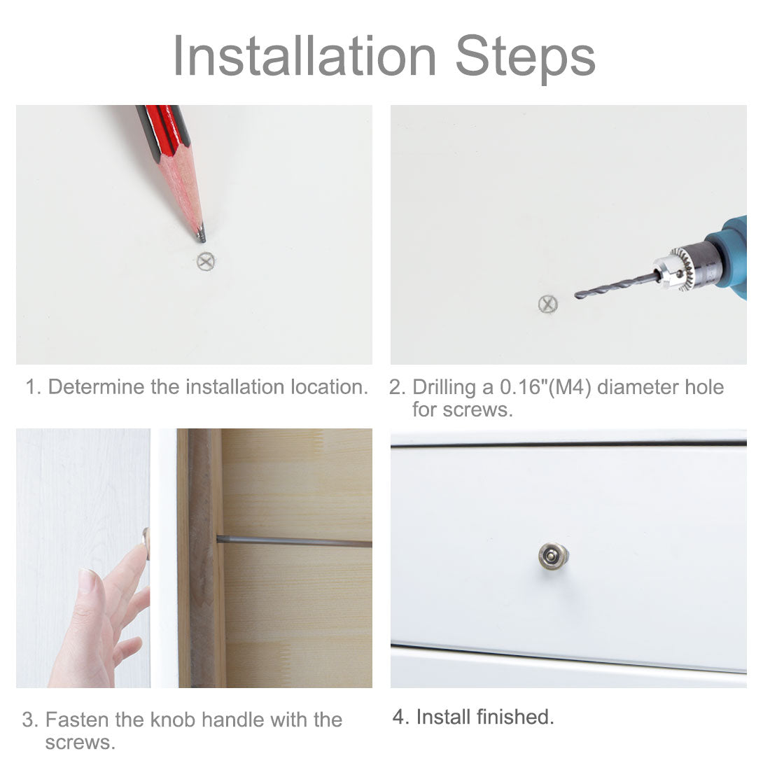 Harfington Zinc Alloy Knob Vintage Round Drawer Pull Handle Cabinet 26mm, 10pcs