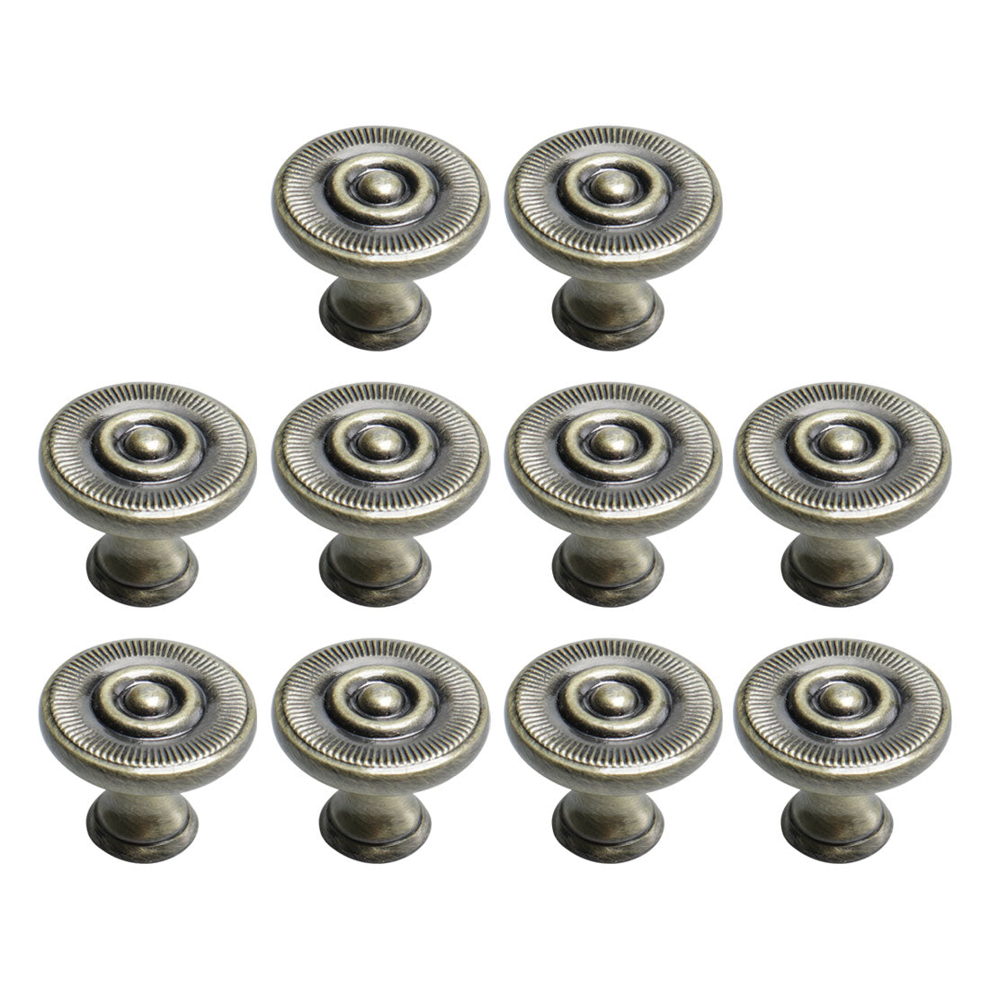 Harfington Zinc Alloy Knob Vintage Round Drawer Pull Handle Cabinet 26mm, 10pcs