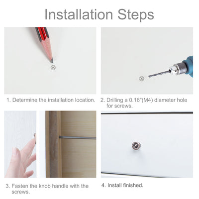 Harfington Zinc Alloy Knob Vintage Round Drawer Pull Handle Cabinet 26mm, 10pcs