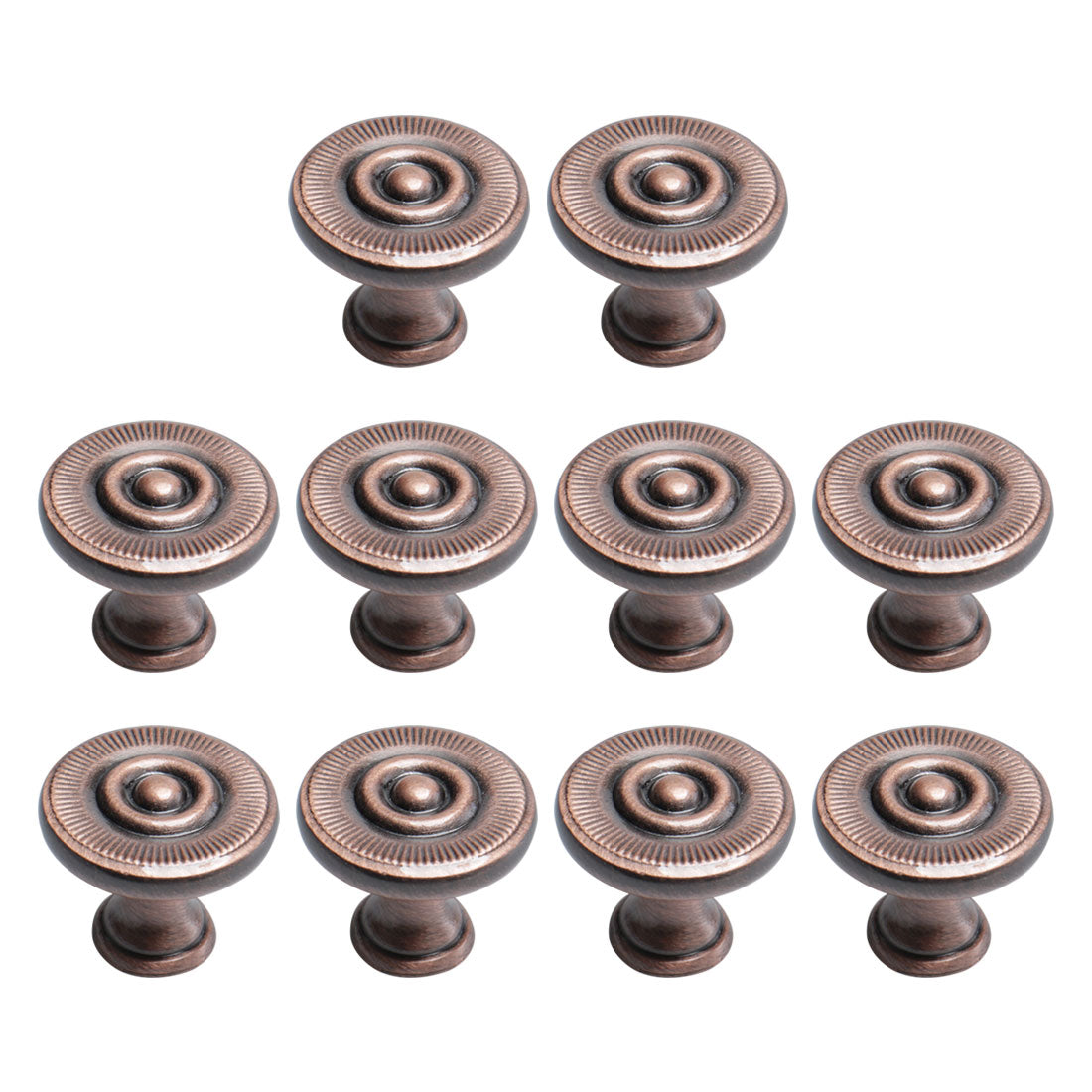 Harfington Zinc Alloy Knob Vintage Round Drawer Pull Handle Cabinet 26mm, 10pcs