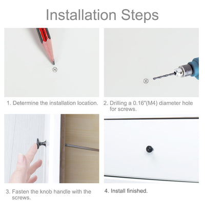 Harfington Zinc Alloy Knob Vintage Round Drawer Pull Handle Cabinet 26mm, 10pcs