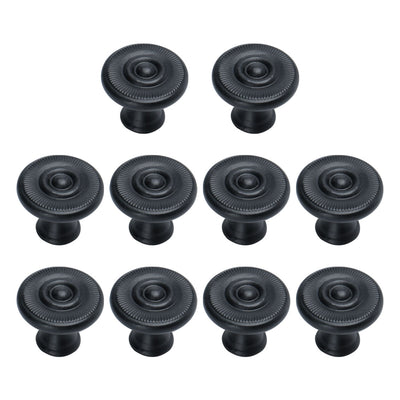 Harfington Zinc Alloy Knob Vintage Round Drawer Pull Handle Cabinet 26mm, 10pcs