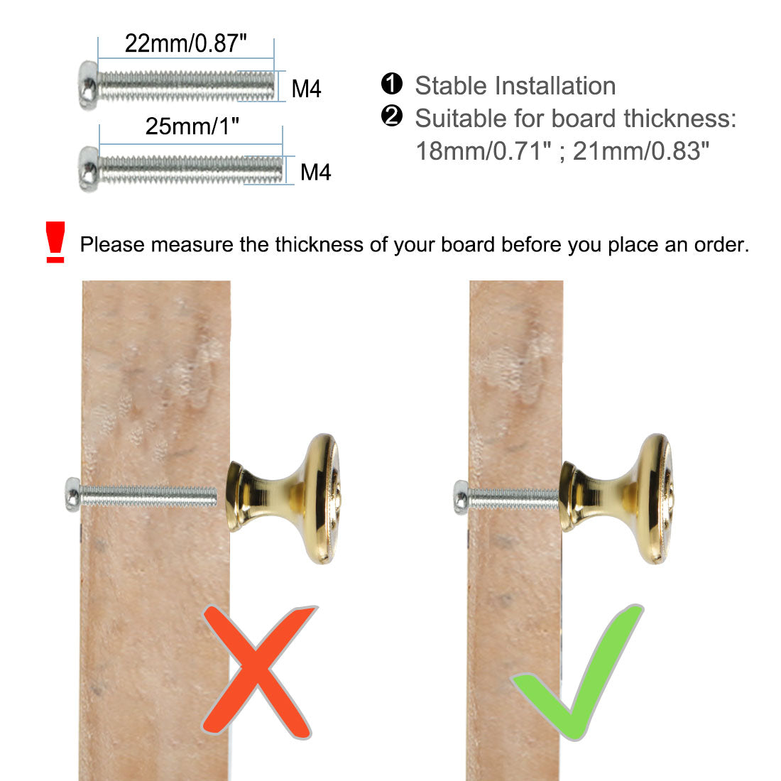 Harfington Zinc Alloy Knob Vintage Round Drawer Pull Handle Cabinet 26mm, 10pcs