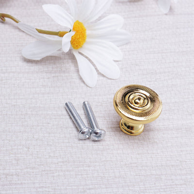 Harfington Zinc Alloy Knob Vintage Round Drawer Pull Handle Cabinet 26mm, 10pcs