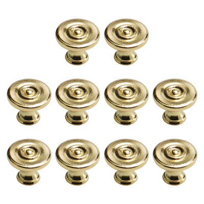 Harfington Zinc Alloy Knob Vintage Round Drawer Pull Handle Cabinet 26mm, 10pcs