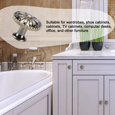 Harfington Drawer Knobs Metal Round Pull Handle for Dresser Cabinet 24mm, 5pcs