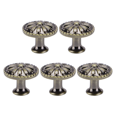 Harfington Drawer Knobs Metal Round Pull Handle for Dresser Cabinet 24mm, 5pcs