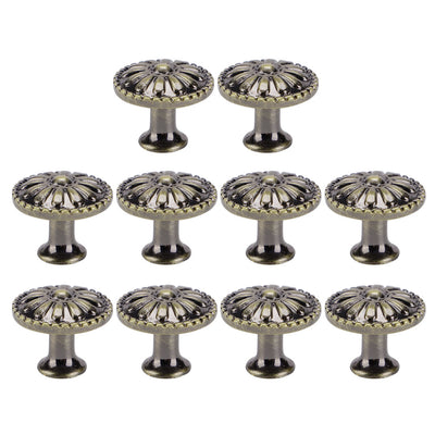 Harfington Drawer Knobs Metal Round Pull Handle for Dresser Cabinet 24mm 10pcs