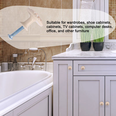 Harfington Drawer Knobs Metal Round Pull Handle for Dresser Cabinet 24mm, 5pcs