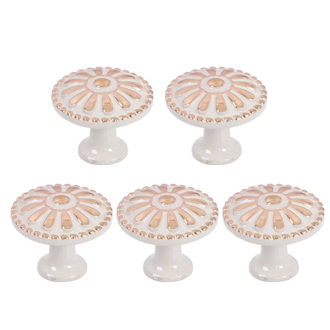 Harfington Drawer Knobs Metal Round Pull Handle for Dresser Cabinet 24mm, 5pcs