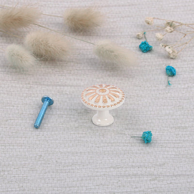 Harfington Drawer Knobs Metal Round Pull Handle for Dresser Cabinet 24mm 10pcs