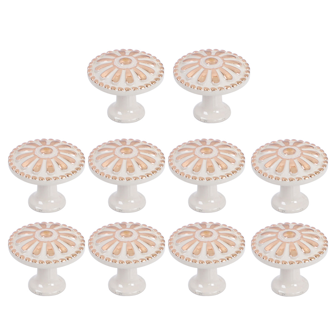 Harfington Drawer Knobs Metal Round Pull Handle for Dresser Cabinet 24mm 10pcs