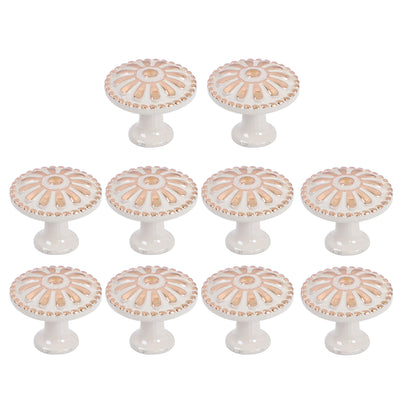 Harfington Drawer Knobs Metal Round Pull Handle for Dresser Cabinet 24mm 10pcs