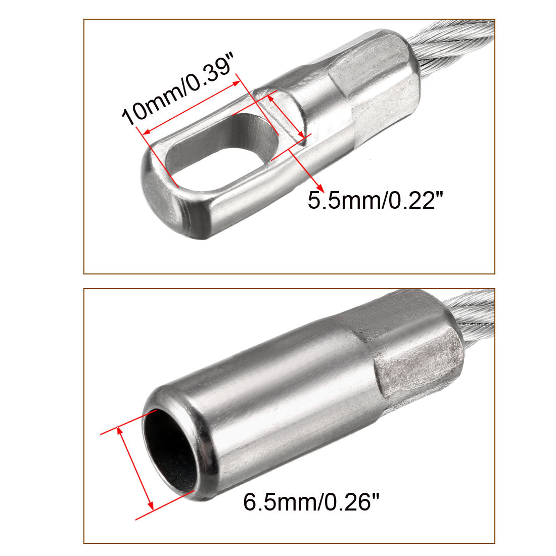Harfington 155mm Flexible Fish Tape Leader Wire Cable Puller for 6.5mm Wire Puller