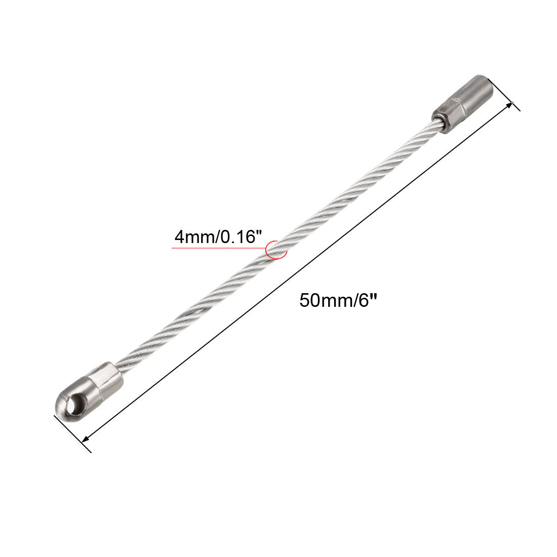 Harfington 150mm Flexible Fish Tape Leader Wire Cable Puller for 6.5mm Wire Puller