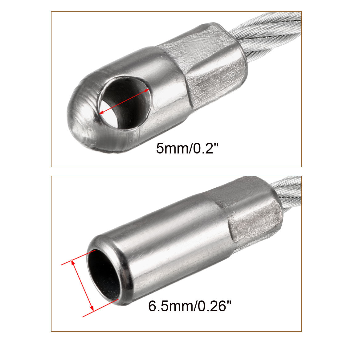 Harfington 150mm Flexible Fish Tape Leader Wire Cable Puller for 6.5mm Wire Puller