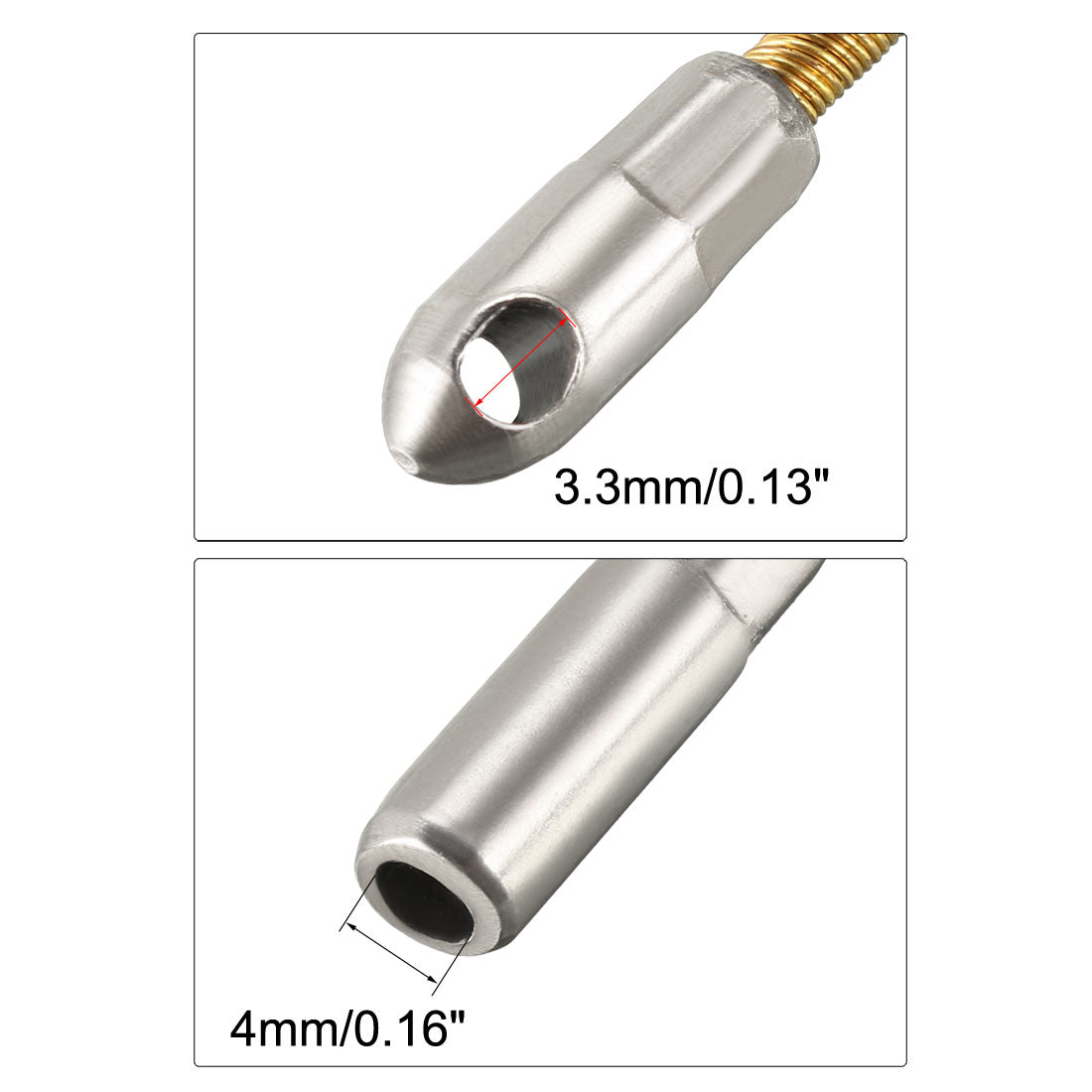 Harfington 155mm/6-inch Flexible Fish Tape Leader Wire Cable Puller for 4mm Wire Puller