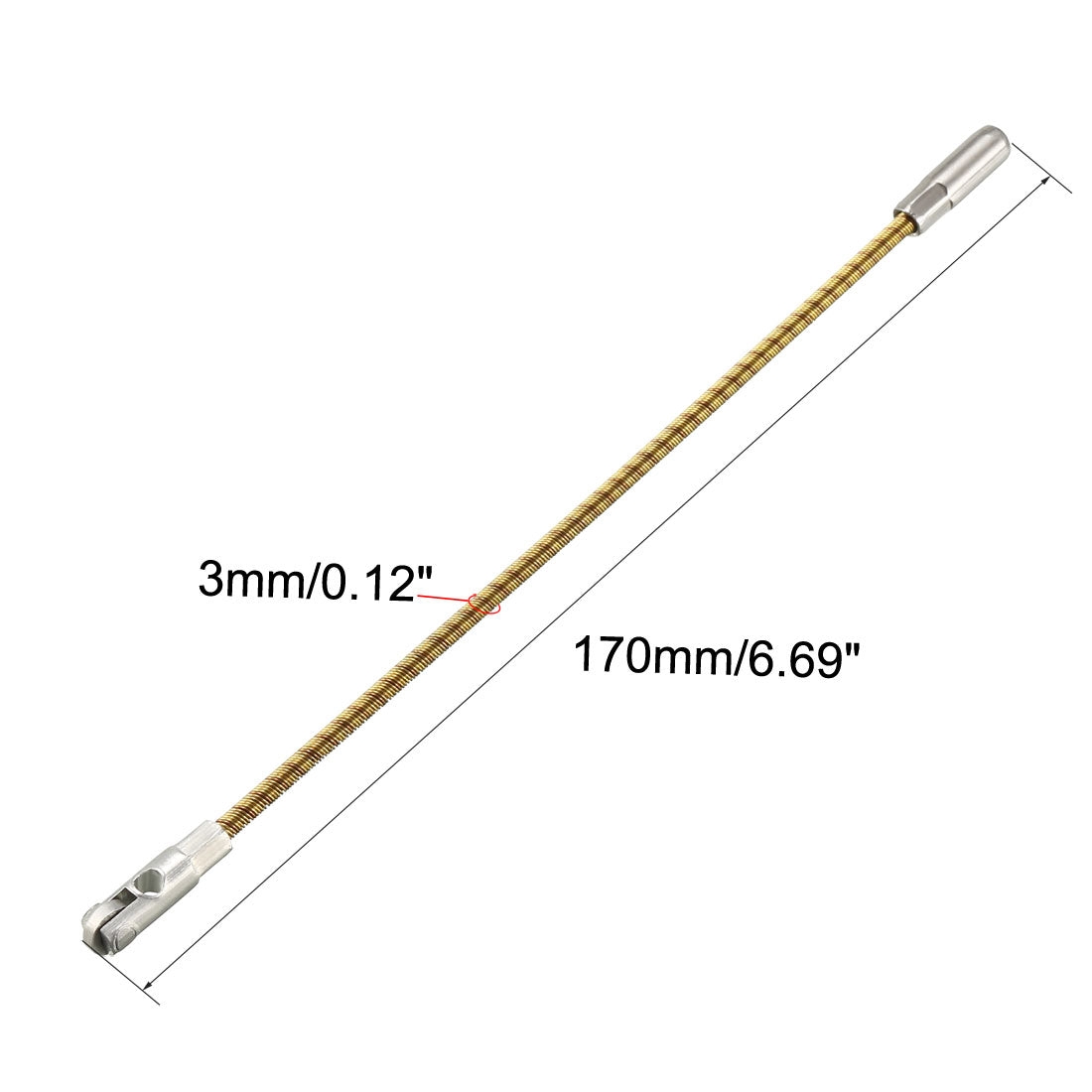 Harfington 2PCS 170mm/6.69" Fish Tape Leader Cable Puller with Roller for 3mm Wire Puller