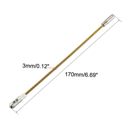 Harfington 2PCS 170mm/6.69" Fish Tape Leader Cable Puller with Roller for 3mm Wire Puller