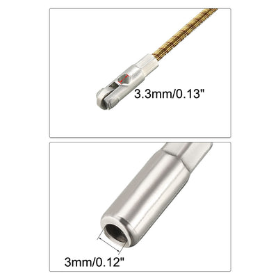 Harfington 2PCS 170mm/6.69" Fish Tape Leader Cable Puller with Roller for 3mm Wire Puller