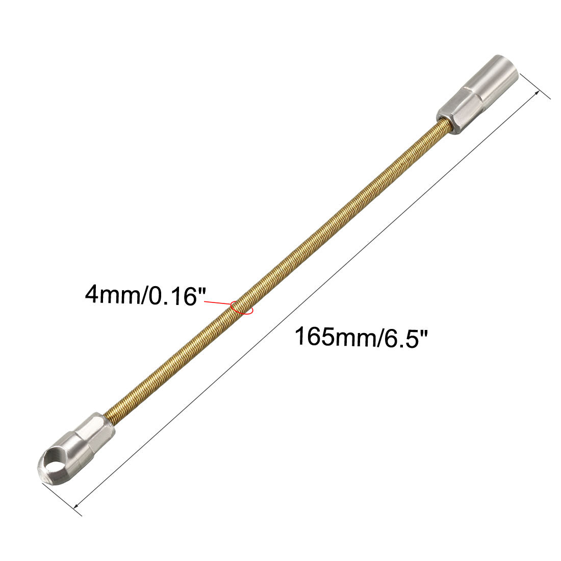 Harfington 5PCS 165mm Flexible Fish Tape Leader Wire Cable Puller for 6.5mm Wire Puller
