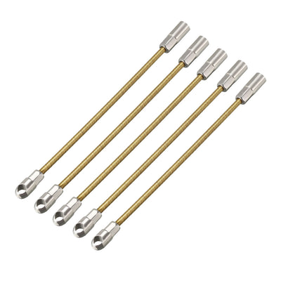 Harfington 5PCS 165mm Flexible Fish Tape Leader Wire Cable Puller for 6.5mm Wire Puller