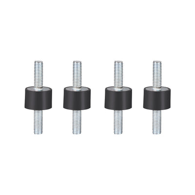 Harfington 15 x 10mm Rubber Mounts,Vibration Isolators,with M5 x 12mm Studs 4pcs