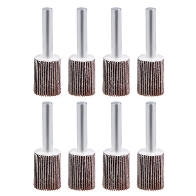 Harfington 0,63-Zoll-Fächerschleifscheibe, Körnung 80, 1/4-Zoll-Schaft, Schleifscheibe, Schleifscheibe, 8-tlg