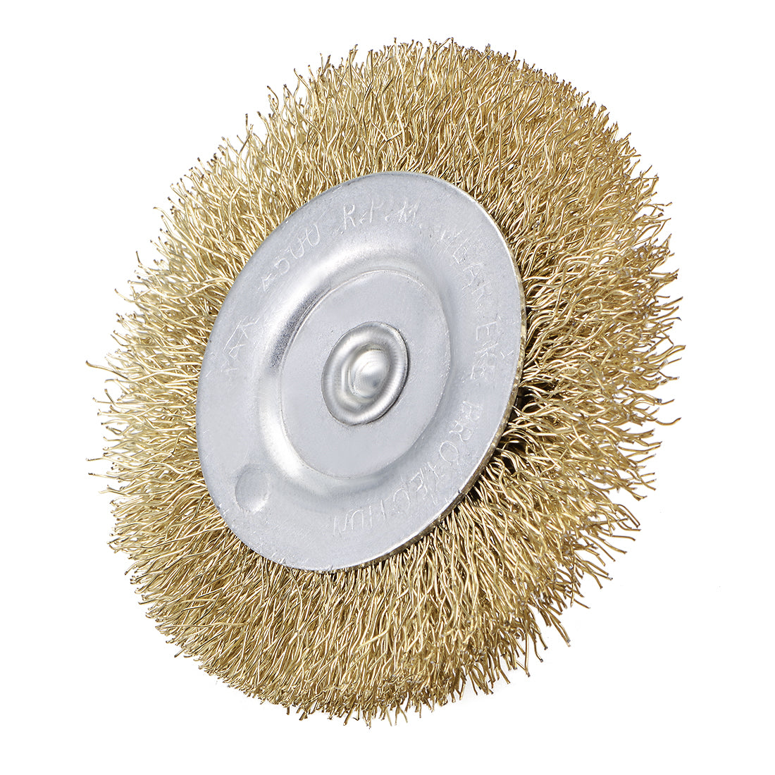 Harfington 3-Inch Wire Wheel Brush Bench Copper Plated Crimped Steel 1/4-Inch Shank 10 Pcs