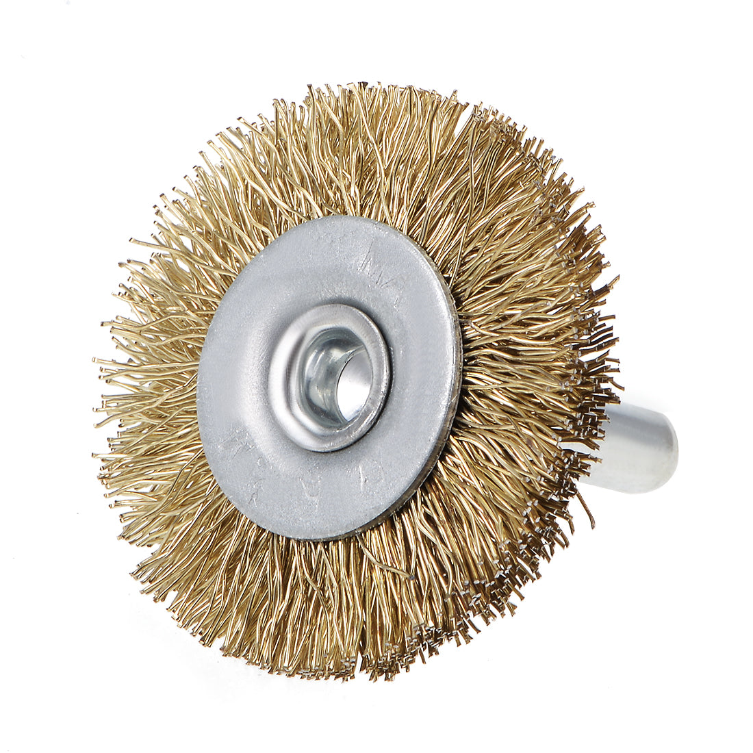 Harfington 1-1/2Inch Wire Wheel Brush Bench Copper Plated Crimped Steel 1/4-Inch Shank 10 Pcs