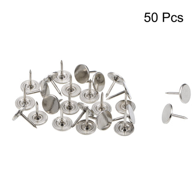 Harfington Upholstery Nails Tacks Flat Head Furniture Nails Pin 50 Pcs